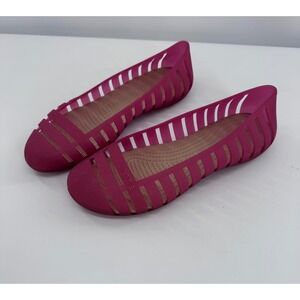 CROCS Women's Pink Cutout Flats